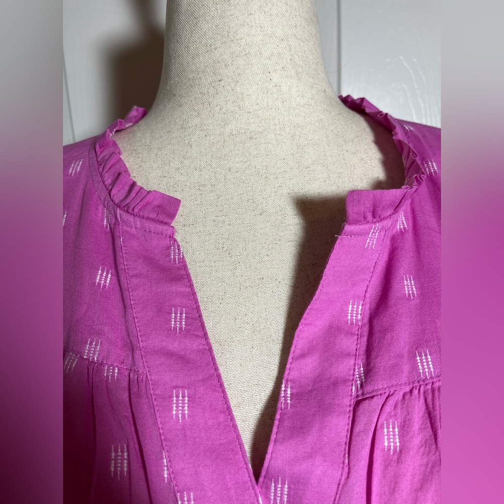 Lane Bryant Women’s Fuchsia Button-Down Shirt - Picture 3 of 12